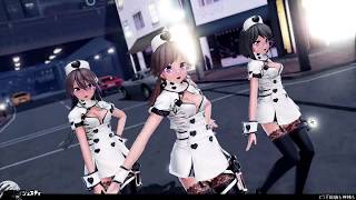 【MMD艦これ】金剛4姉妹でクラブ=マジェスティ　ナースコスプレローアングルVer　歌詞つき