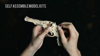 3D Wooden  Puzzle Toy Gun