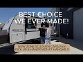 OUR NEW ZONE RV SOJOURN OFF GRID CARAVAN PICK UP & HANDOVER.