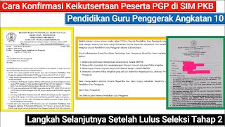 Cara Konfirmasi Keikutsertaan Peserta Pendidikan Guru Penggerak di SIM PKB & Unduh Pakta Integritas