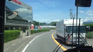 [2015-07]路線バス 前面展望 車窓 国分駅前→志布志/ 三州自動車 鹿児島空港1110発