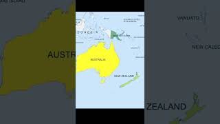 New zealand and Australia Map #worldmap #geography #maps #gouriastudyhub #ytshorts