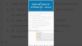 How the Peek Method in Java 8 Streams Can Save You Hours of Debugging | #java #coding #interview