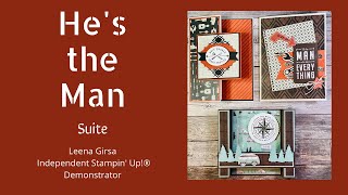 Three Fun Fold Man-Cards with the He's the Man Suite by Stampin’ Up!®