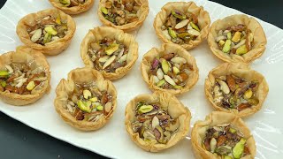 Baklava In 5 Minutes With phyllo pastry بغلاوه در پنج دقیقه با خمیر آماده