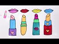 how to draw a lipstick l colourful 💄 drawing l lipstic 💕drawing l draw a lipstic l kids💄drawing easy