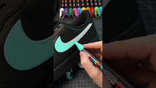 Custom Tiffany Air Force 1’s…🖤 🎨 👟