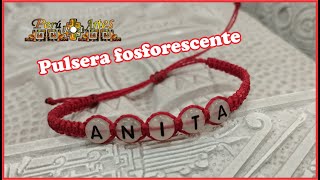 Como hacer una Pulsera de hilo encerado con nombre fosforescente para negocio Perú Artes