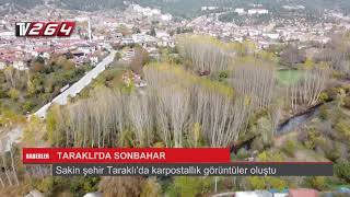 Sakin şehir Taraklı'da sonbahar güzelliği