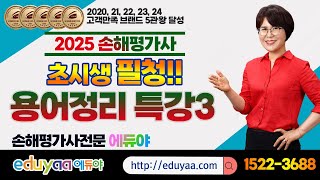 에듀야 2025 손해평가사 2차 용어정리특강3 김은순교수(초시생필청!)