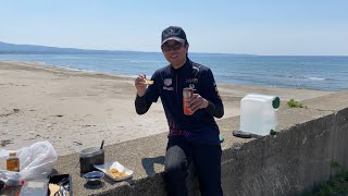 ワイワイキス釣り🎣その場で天ぷらにして食べる！