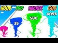 NOOB vs PRO vs HACKER vs GOD in Crazy Tornado Colors