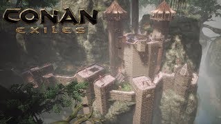 Conan Exiles Official Server Building A Medieval Castle Speed Build