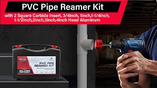 7PCS PVC Pipe Reamer Kit with 2 Square Carbide Insert