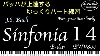 シンフォニア14番　変ロ長調　各パート練習用ソプラノ・アルト・バス