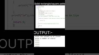 Solid rectangle and square pattern easy code in c language 01 (patterns)#computerengineering #coding