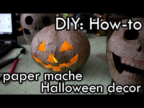 How to Make Paper Mache Halloween Decorations : DIY How to Make Paper Mache Halloween Decorations : DIY