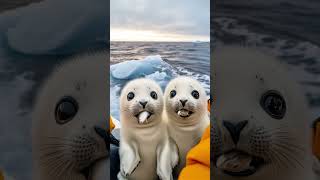 Feeding baby seals fish and seeing them happy is heart warming #ai #cutebaby #cute #animals #love