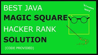 Quick Java Magic Matrix HackerRank Solution