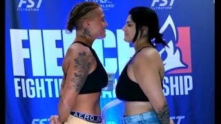 Miranda Barber vs. Xasha Lopez - Weigh-in Face-Off - (Fierce FC 23) - /r/WMMA