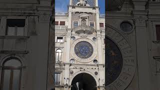 Torre dell'orologio. Renaissance tower with mechanical clock at St Mark's Square, Venice.