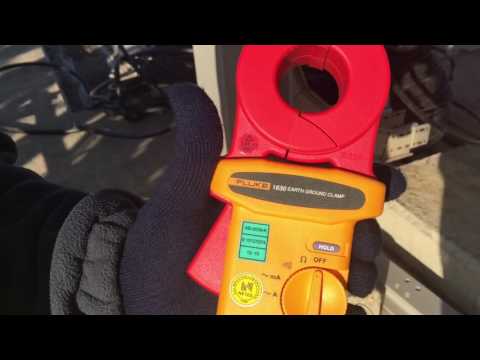 Earth cable resistance checking with 1630 earth ground clamp meter Earth cable resistance checking with 1630 earth ground clamp meter