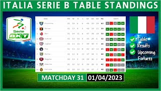 SERIE B TABLE STANDINGS TODAY 2022/2023 | ITALIA SERIE B POINTS TABLE TODAY | (01/04/2023)