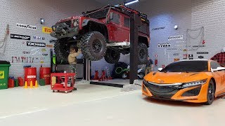 Самодельный ЭЛЕКТРИЧЕСКИЙ ПОДЪЕМНИК в гараж ...  (rc scale garage)