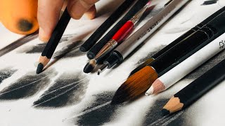 Basics of Charcoal Drawing for Beginners | How to Blend Charcoal | Charcoal Drawing Materials