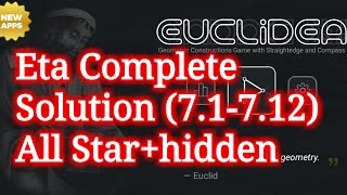 Euclidea Eta complete walkthrough with All hidden stars