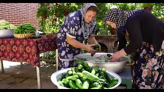 Canning. Crunchy Cucumber Pickles. White and Green Cucumber.