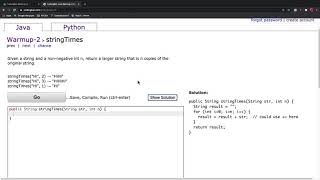 CodingBat WarmUp 2 Assignment