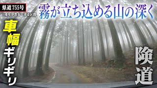 険道・視界がぼやける霧の中【県道755号 Part2】