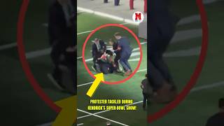 Protester Tackled During Kendrick’s Super Bowl Show! 👀🏈#SuperBowl #Champions #Eagles #NFL #Chiefs