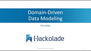 Tutorial Getting Started part 4: Domain-Driven Data Modeling
