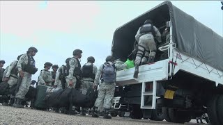 Mexican troops arrive at Tijuana, along the US-Mexico border