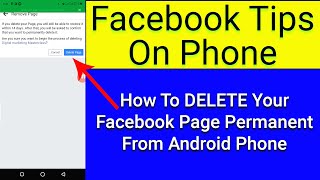 how to DELETE your Facebook page