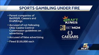 Ohio casino commission fines 3 sports betting companies $150K for advertising violations