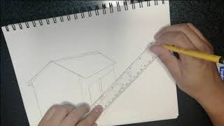 Dibujo de casa en perspectiva