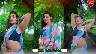 SOUMI SAHA IN BLUE SAREE | BONG BEAUTY FASHION VLOG | SM VENTURES | 2024