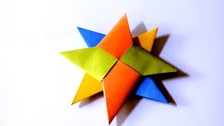 How to Make a Double Ninja Star/ Origami Double Ninja Star/ Easy Tutorial. By: AB Art & Craft School