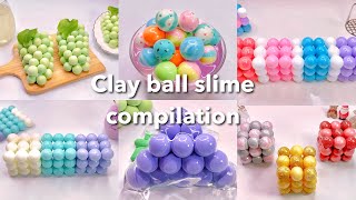 【ASMR】粘土ボールスライムまとめ【音フェチ】Clay ball slime compilation