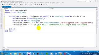 How to Send Email from VB NET 2012