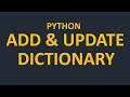Add & Update Python Dictionary Items | update(), setdefault() Explained
