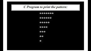 C Program to Print the Inverted Half Pyramid of * Pattern||Coding Guide for Beginners|| #programming