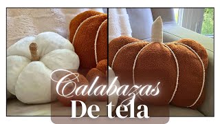 COJÍN DE CALABAZA MAS 3 FORMAS DE HACER CALABAZAS DE TELA