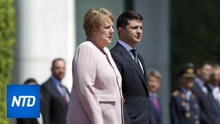 Merkel's entire body shakes as she greets foreign leader