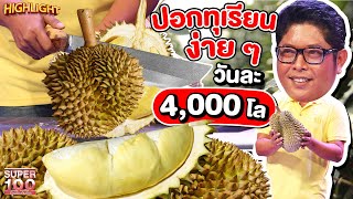 ทำมาแล้วหลายอาชีพ จนมาจบที่ #สวนทุเรียน ปอกทุเรียนกว่า 4,000 โล HIGHLIGHT | SUPER100