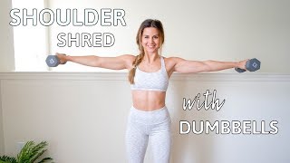 8 Minute Shoulder Shred Workout with Ashley Gaita - Home Shoulder Workout with Dumbbells