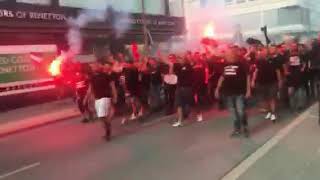 Dudelange-Milan : les ultras arrivent au stade